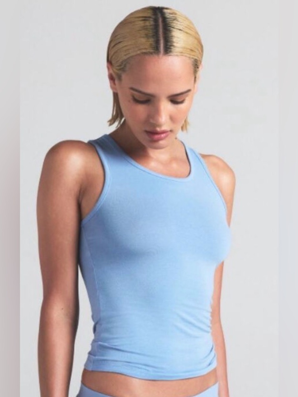 SKIMS Boyfriend Long Tank Marina XS